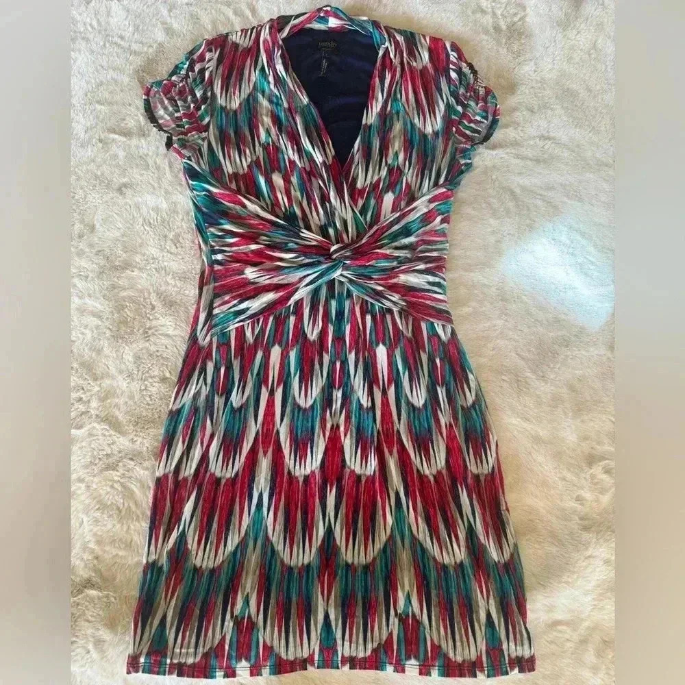 Laundry by Shelli Segal women’s front twist with slit dress size small